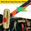 WEDO 96oz Brass Hammer,Solid Brass Mallet Hammer with Fiberglass Handle,Double