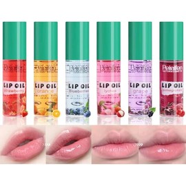 Aceite hidratante para labios, 6 unidades, juego de brillo labial en rollo, esmalte de labios fresco, loción hidratante transparente para el cuidado d