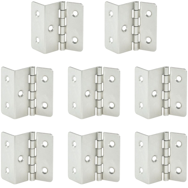8 PCS Three Fold Hinges – Durable Metal Folding Hinges
