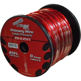 nippon pw025rd Audiopipe Pw025rd Red 0 Gauge 25 Spool Oxygen Free Power Cable