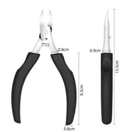 URAQT Toenail Clippers, Professional Nail Clippers for Thick Toenails and Fingernails, Stainless Steel Nail Clippers with Non-Slip Handle