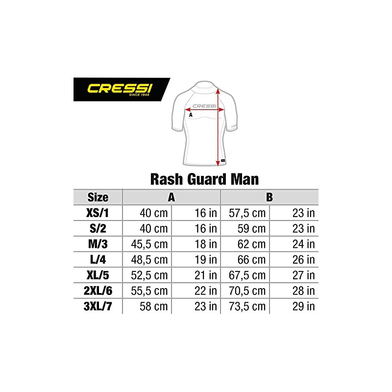 CRESSI Dive Center Man Rash Guard Short/SL - Protective Short