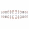 BABALAL Sliver Press on Nails Almond Fake Nails Medium Acrylic