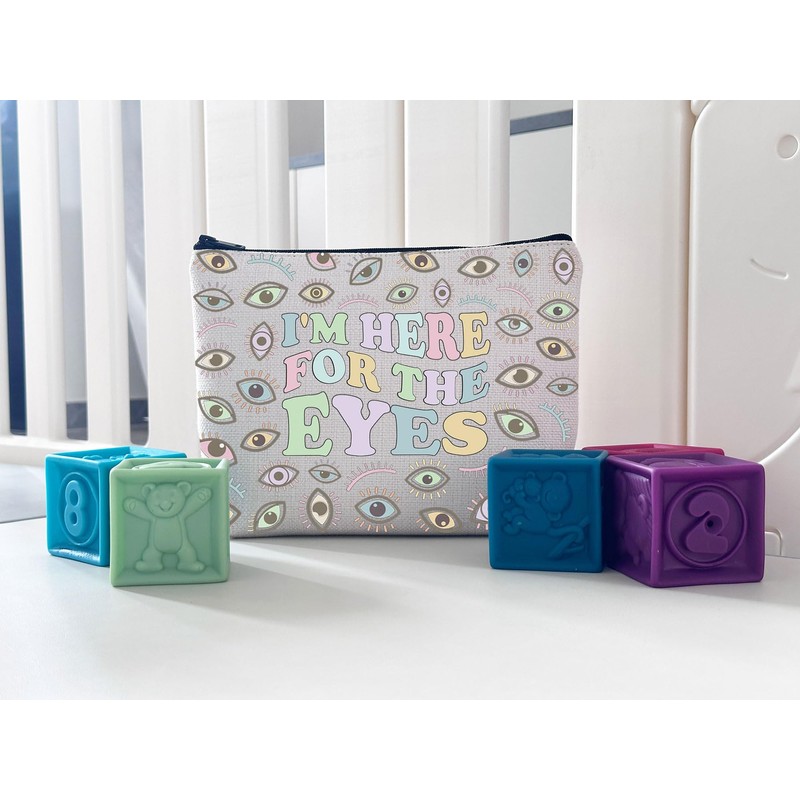 Novelty Optometry Gift I’m Here for The Eyes Zipper Pouch