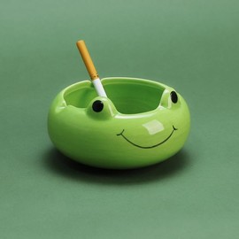 123Arts Ceramic Frog Ashtray Animal Ashtray Flowerpot Home Decor