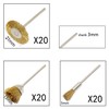 Yasumai 60PC Brass Wire Wheel Brushes Set Kit Accessories for