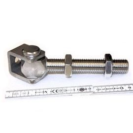 UHRIG V2A Stainless Steel Gate Hinge M20, Weld-On Tape, Long, Rustproof Heavy Duty Hinge for Garden Gate, Swing Gate, etc.