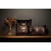 Evans Lichfield Gold Bee Cushion Cover, Velvet, Grey, 30 x