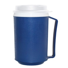 Rehabilitation Advantage Weighted Insulated Mug, Blue for Arthritis/Hand Tremors/Dexterity