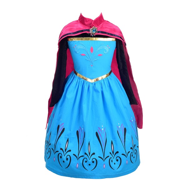 Dressy Daisy Girls Ice Princess Coronation Dress Up Costume Halloween Christmas Party Outfit Size 3-4T