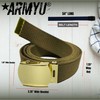 Army Universe 100% Cotton Canvas Military Web Belt 54" (White