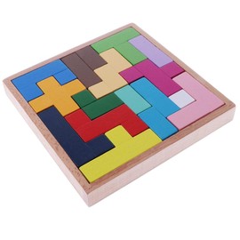 TradeWind Wooden Sliding Puzzle, 3D 3D Tetris Block Puzzle, Building Blocks, Cube, Educational Toys, Colorful, Anti-Aging, Dementia, Brain Training