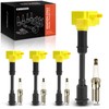 A-Premium (Yellow) Set of 8 Ignition Coil Pack and Iridium
