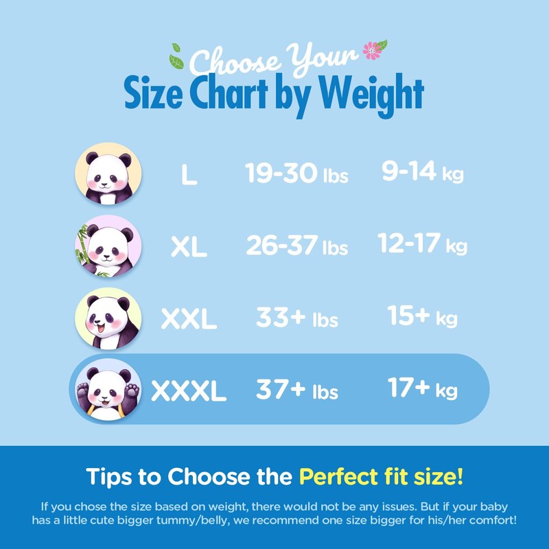 Natural Blossom Pull-On Baby Diapers | Ultra-Slim, Hypoallergenic, Super Soft,