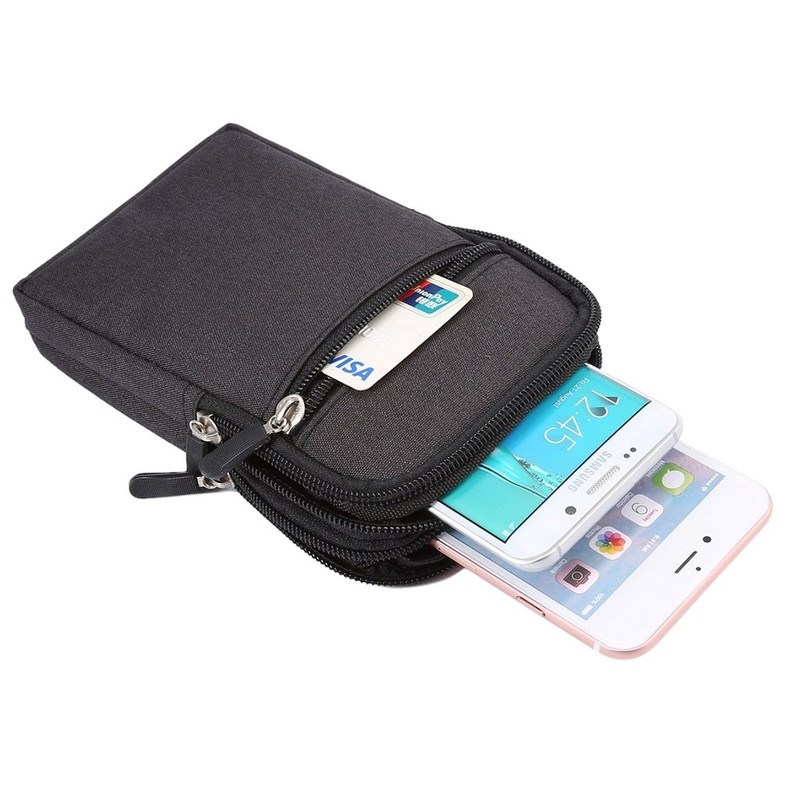 DFVmobile - Universal Multi-Functional Vertical Stripes Pouch Bag Case Zipper