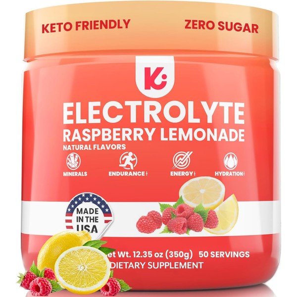 Keppi Electrolytes Powder – Raspberry Lemonade Flavor – No Sugar