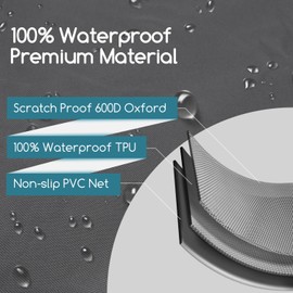 Nobleza Car Boot Protector for Dogs, Nonslip Waterproof Car Boot Liners Protector with Side & Bumper Protection, Universal Dog Car Seat Boot Cargo Cover for Cars, Truck and SUV, Grey