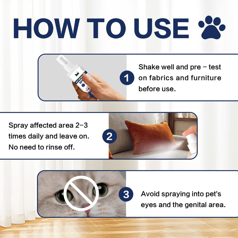 Roseye Cat Deterrent Spray for Indoor, Natural Boundary Aid, 100ml-