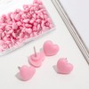 Pack of 100 Pink Heart Push Pins, Cute Heart Thumb
