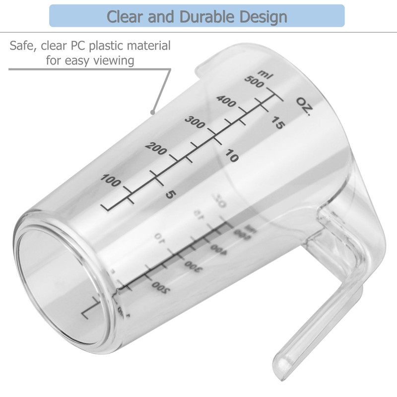 EIKS Plastic Measuring Cups for Baking, Cooking, DIY & Commercial