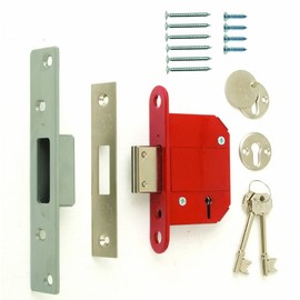 ERA Fortress BS 3621 2.5-inch/ 64mm 5 Lever Maximum Security Mortice Deadlock - Chrome Effect