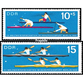 Prophila Collection DDR 1202-1203 (Full Edition) 1966 Canoe Port (Collector's Stamps) Water Sports
