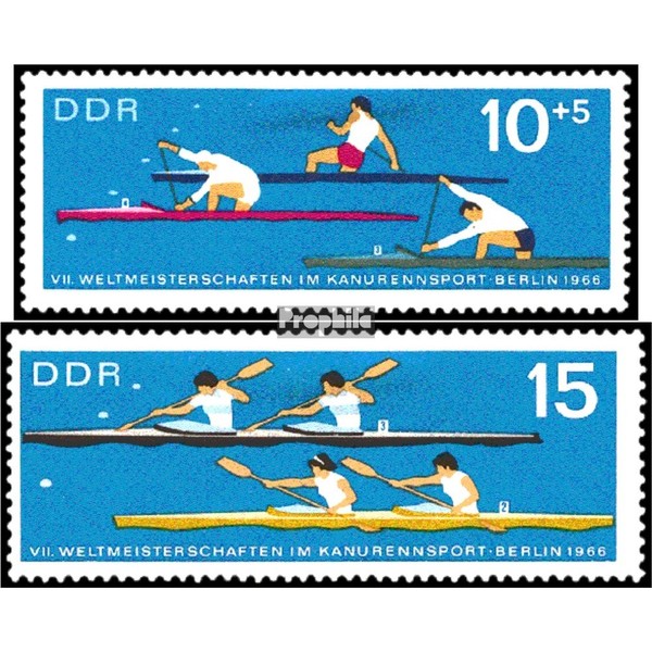 Prophila Collection DDR 1202-1203 (Full Edition) 1966 Canoe Port (Collector's