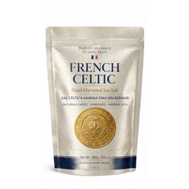 Sal Céltica Marina Fina 300g sin Refinar | French Celtic | Natural de Francia | Rica en 84 Minerales | Sin Yodo | Sin Flúor | Para Hidratación, Electr