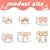 LEGENTLISUR 60 Pcs 6 Styles Bow Charms for Jewelry Making