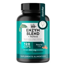 Enzimas Digestivas Bromelina Papaína 120 Cápsulas | LIFE360+