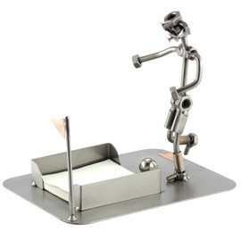 Steelman24 I Nuts and bolts sculpture Soccer With Desk Equipment I Handmade ornaments I Made in Germany I I Metal figurine
