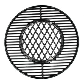 Hongso 8835 21.5 Inch Non-Stick Polished Porcelain Coated Grill Grates for Weber Original Kettle Premium 22 Inch Charcoal Grill, 22" Weber Performer Premium, Deluxe Charcoal Grill, 22'' Smokers