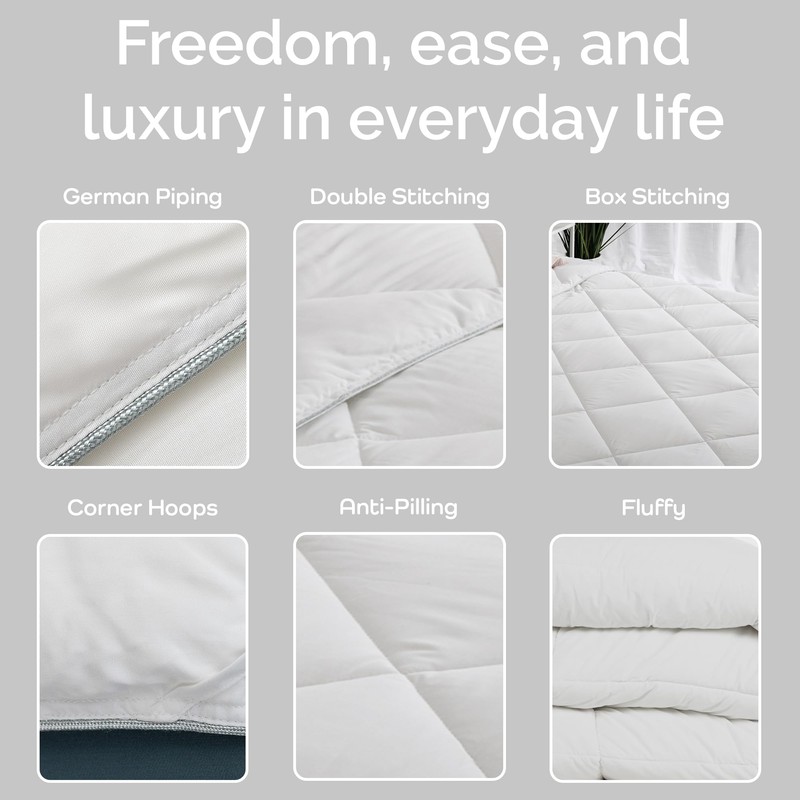 Bamtek 100% Viscose Derived from Bamboo Comforter, Cooling Comforter, Duvet