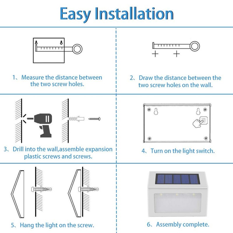 Solar Lights for Steps Deck Solar Stair Light Outdoor Waterproof