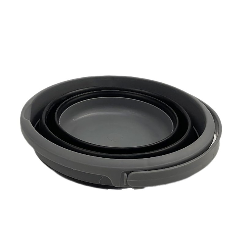 SAMMART Collapsible Plastic Bucket - Foldable Round Tub with handle