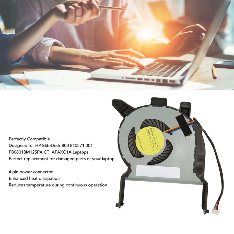Laptop CPU Cooling Fan Replacement Compatible for HP EliteDesk 800