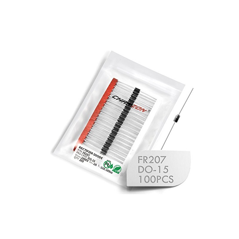 (Pack of 100) Chanzon FR207 Fast Recovery Rectifier Diode 2A