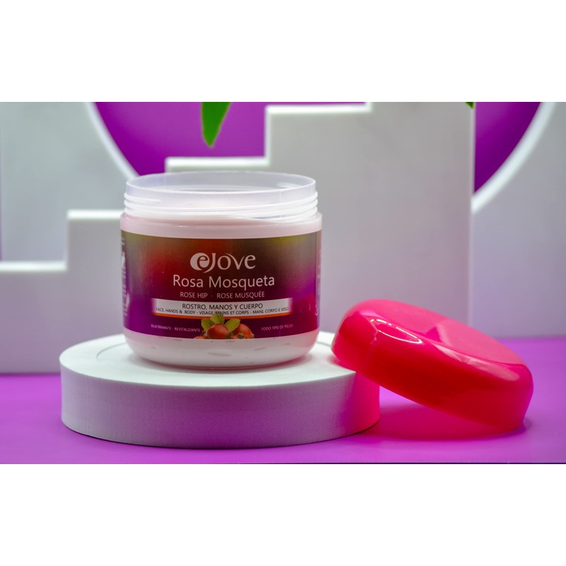 eJove Crema Rostro, Manos y Cuerpo Rosa Mosqueta, 300 ml