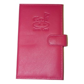 Mala Leather Golf Scorecard Holder - UK and European style (Pink)