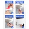 BaiNong Adhesive Touchless Foot Pulls for Cabinet Trash Can Silvery