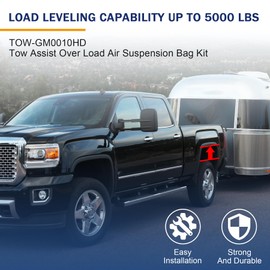 Tow Assist Over Load TOW-GM0010HD Air Suspension Bag Kit Compatible With Chevy/GMC 2500/2500HD 3500 Trucks 2001-2010 W/8 Lug Wheels