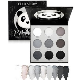 FUWEN 9 Colores Paletas de Sombras de Ojos, Sombra de Ojos Brillantes y Mate, Ahumadas Paletas de Sombras de Ojos, Aplicación Duradera y Sin Esfuerzo 