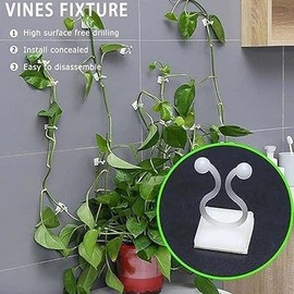Calsgkspray 10 Pcs Plant Climbing Wall Self-Adhesive Fixed Clip Climbing Vine Vegetable Hook Garden Clip Hanging Stora Wire Home Sticky Plant Support Structures