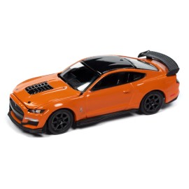 2021 Ford Mustang Shelby GT500 Carbon Fiber Track Pack Twister Orange Modern Muscle Series 1/64 Diecast DCD Top
