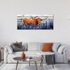 Conipit Longhorn Cattle Wall Art Bluebonnet Pictures Western Canvas Art,