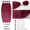 Burgundy Braiding Hair Pre stretched Curl Boho Hair for Braiding
