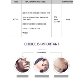 Replacement Shaver Part Cutter Accessories BT32 For Braun 300S 301S 310S 320S 330S 340S 360S 380S 3000S 3010S 3020S 3030S 3040S 3050S 350CC 370CC 390CC