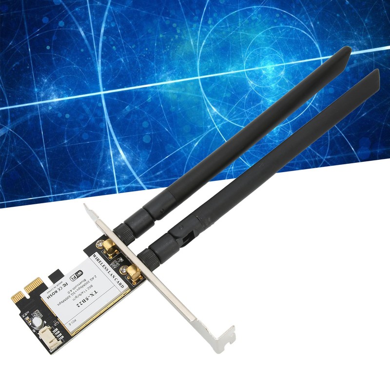 Wireless Internet Card 2.4Ghz 5Ghz 300Mbps High Transmission Rate Black