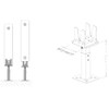Jabema Stand console for flat radiators, distance between heating plates