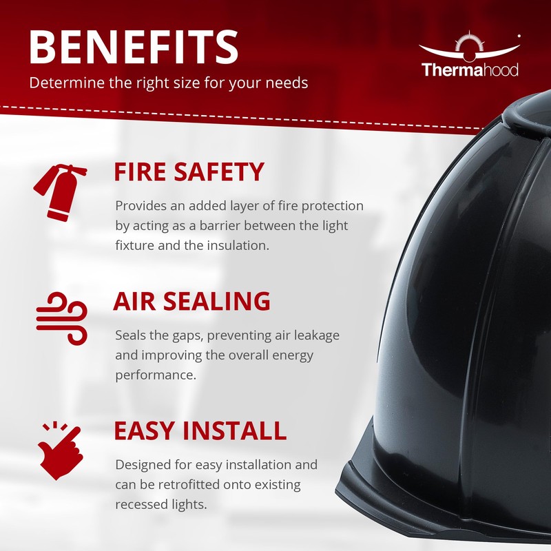 Thermahood - TH 140-7 Pack - Covers for Downlighter Ceiling